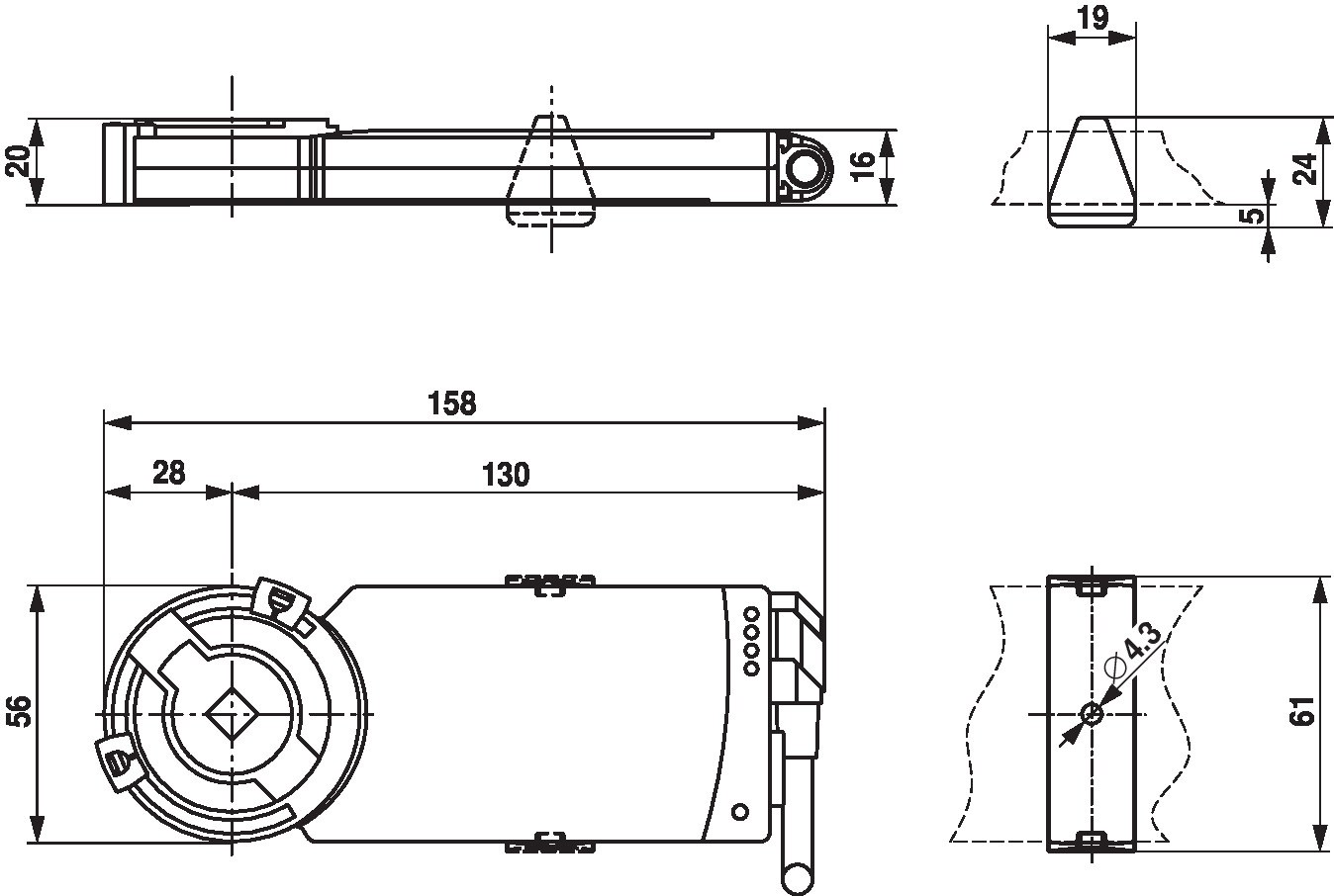 Электропривод Belimo CM230G-F-R (2 Н·м)