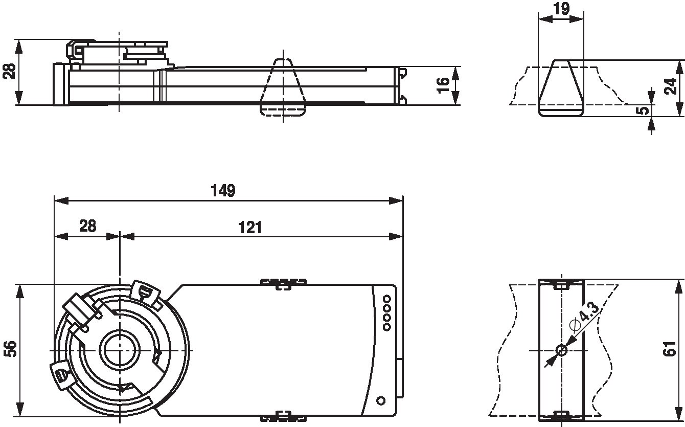 Электропривод Belimo CM24-SX-T-L (2 Н·м)