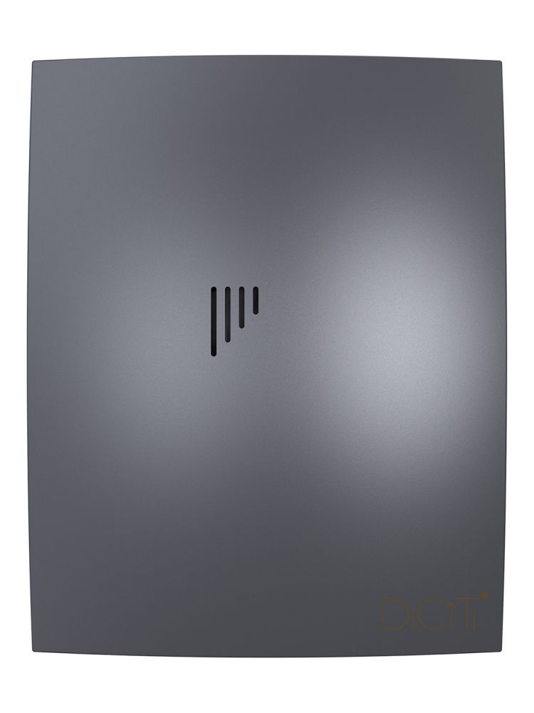 Вентилятор накладной BREEZE D125 обратный клапан Dark gray metal DICITI