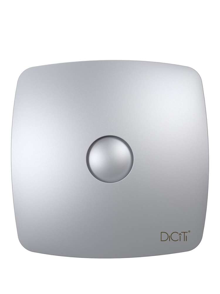 Вентилятор накладной RIO D100 обратный клапан Gray metal DICITI