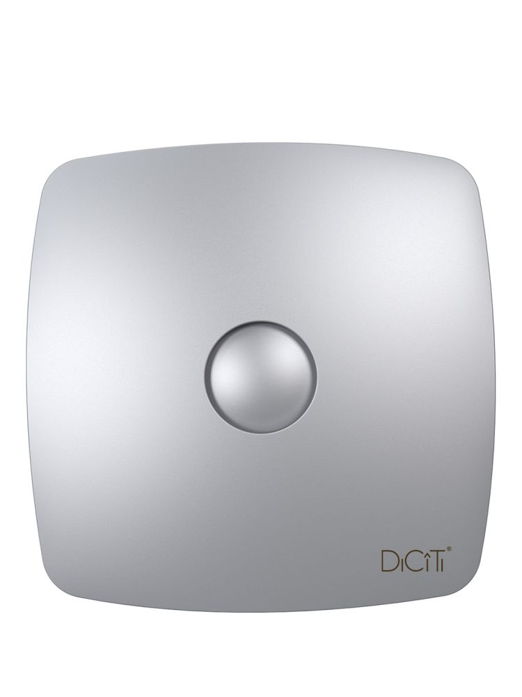 Вентилятор накладной RIO D125 обратный клапан Gray metal DICITI